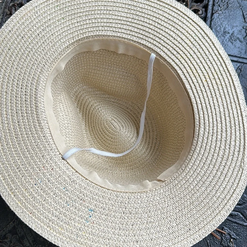 Hand painted summer hat with hat band
